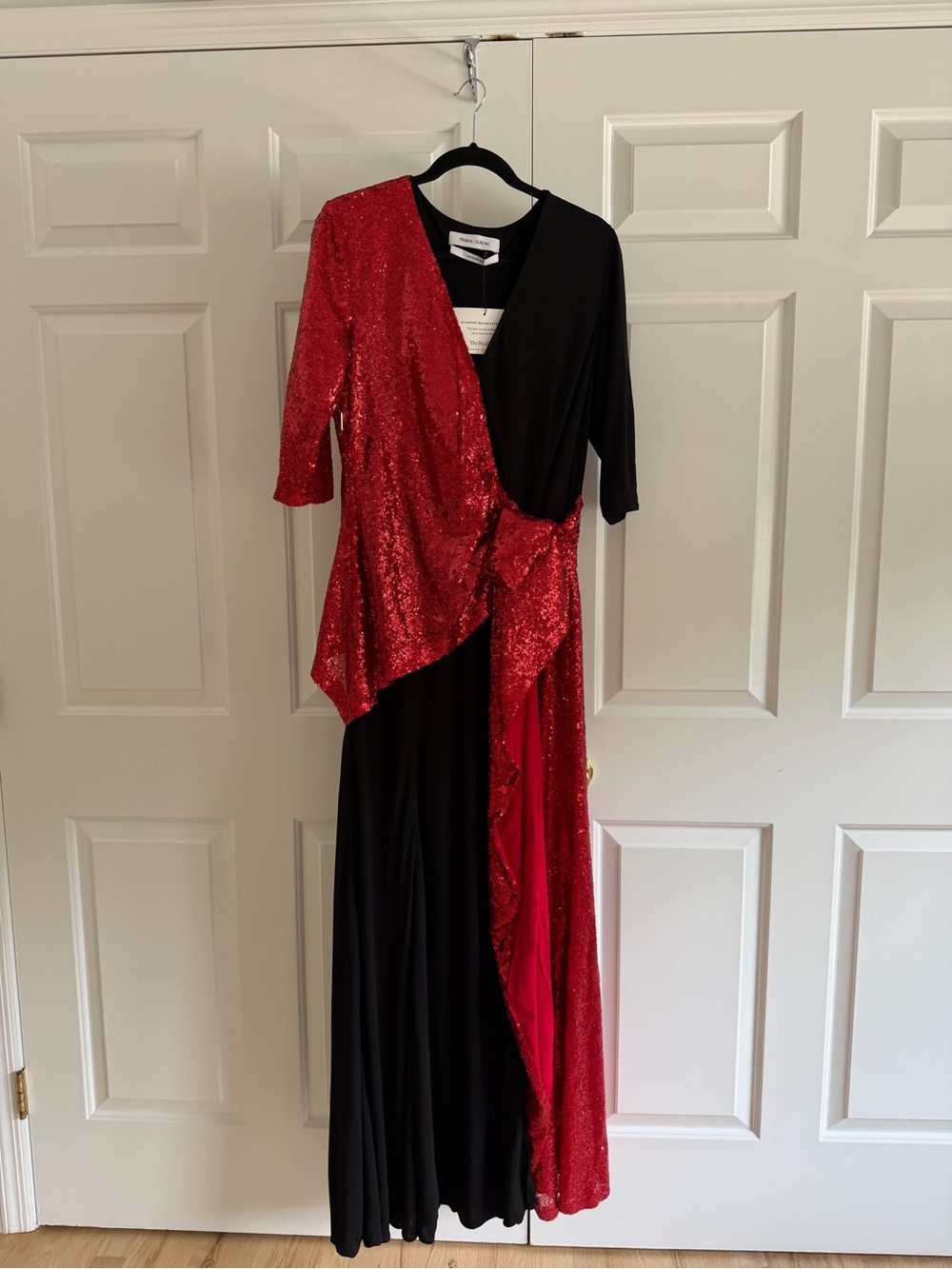 Prabal Gurung Black & Red Sequin Gown | Custom-Style Red Carpet Dress